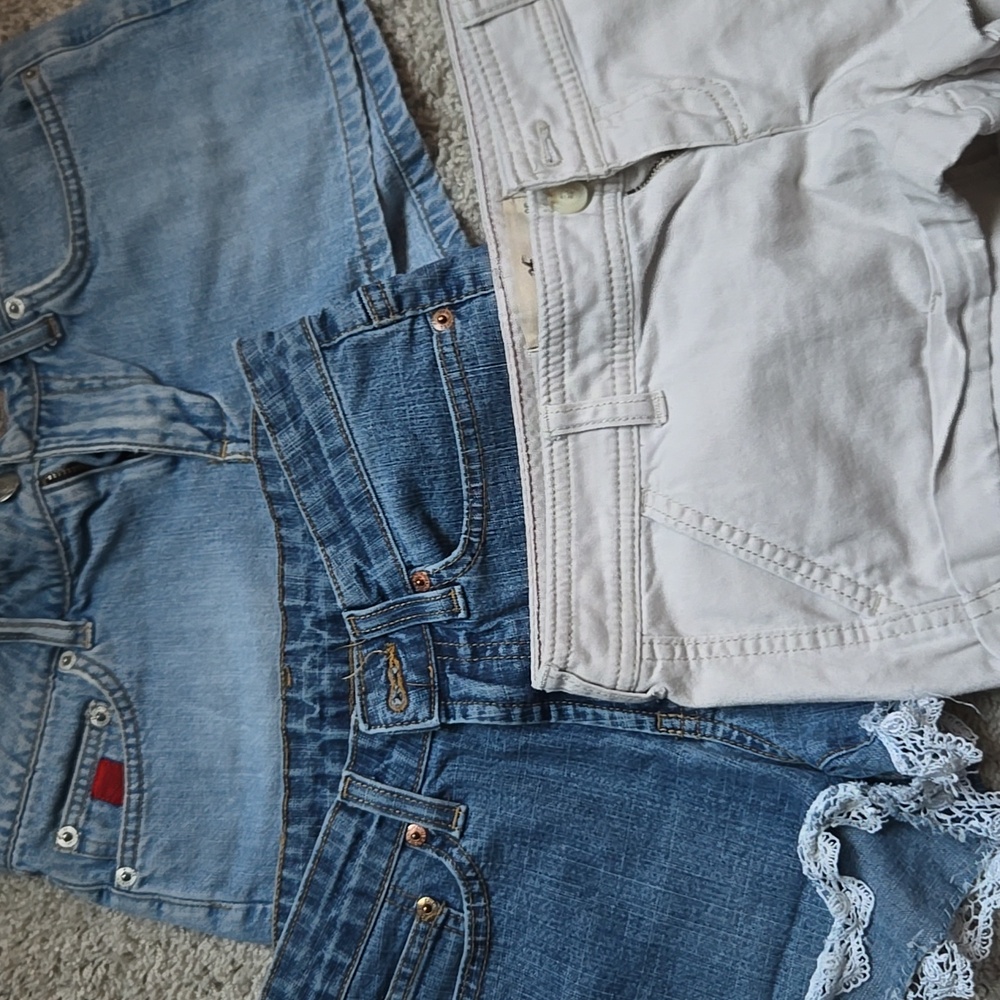 Hollister White and Blue Shorts Collection